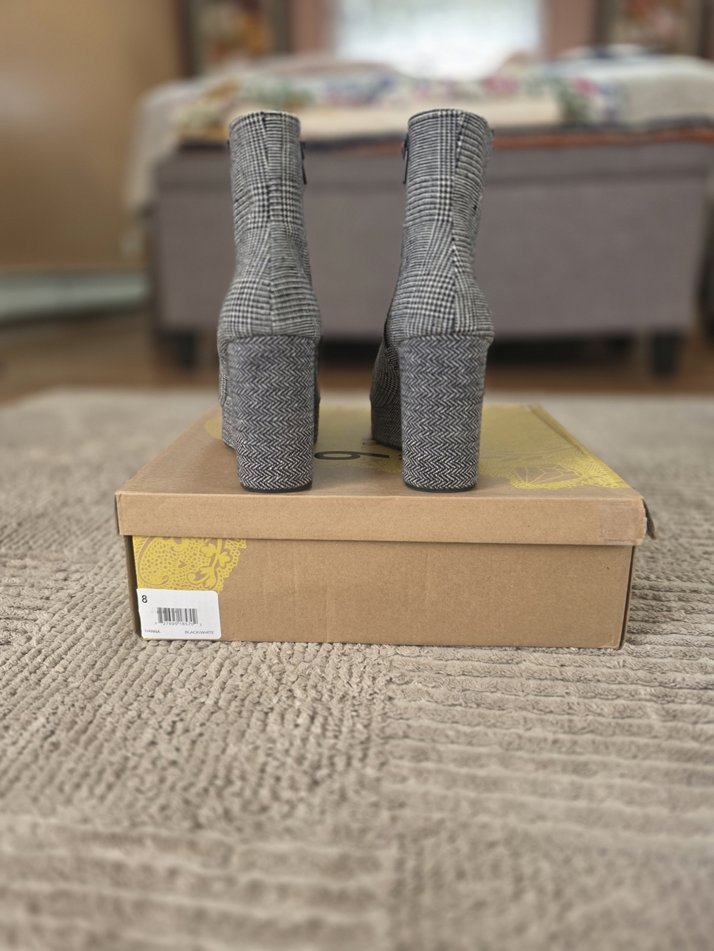 Mix NO. 6 Black and Gray Tweed Slip-On Booties - Picture 5 of 8